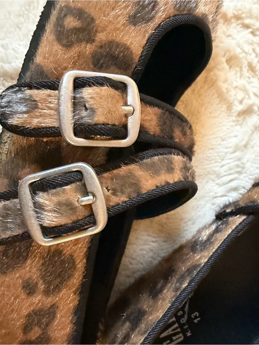GAP Leopard-Print Brown and Black Mary Jane Flats